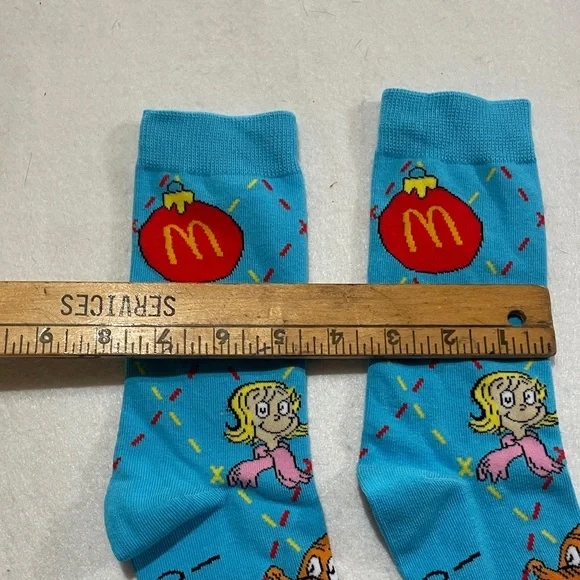 McDonald's Blue Cartoon Character Socks new no package - Picture 4 of 6